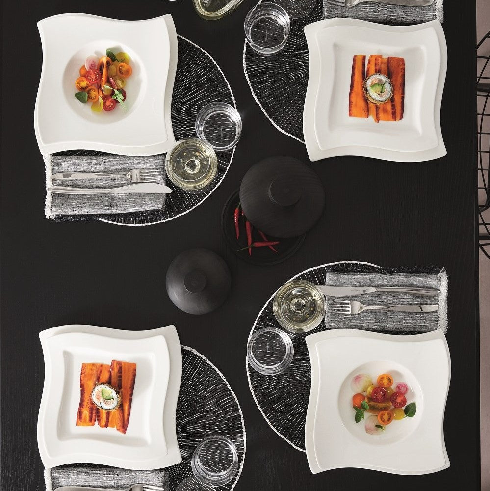 Villeroy &amp; Boch NewWave 18-piece set for 6 people, consisting of: 6 dinner plates, 6 soup plates, 6 dessert plates