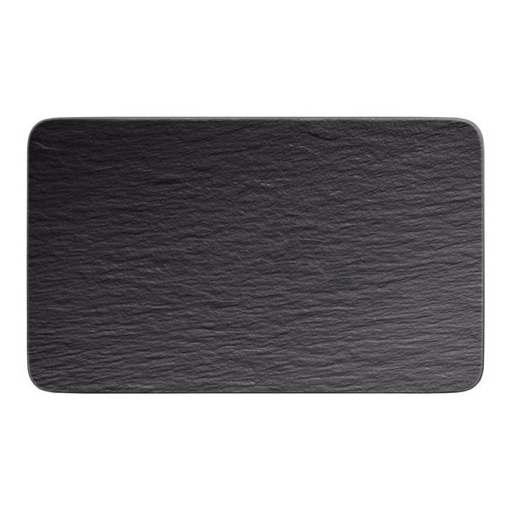 Villeroy & Boch Manufacture Rock piatto multifunzione rettangolare, nero/grigio, 28 x 17 x 1 cm