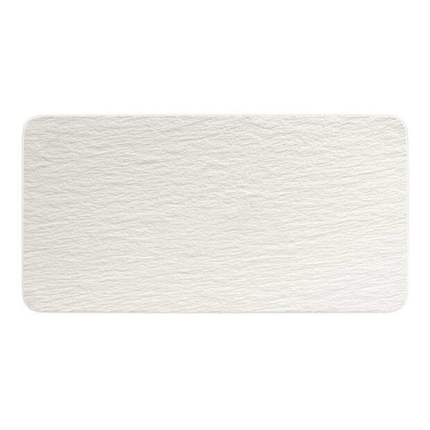 Villeroy & Boch Manufacture Rock Blanc piatto da portata rettangolare, bianco, 35 x 18 x 1 cm