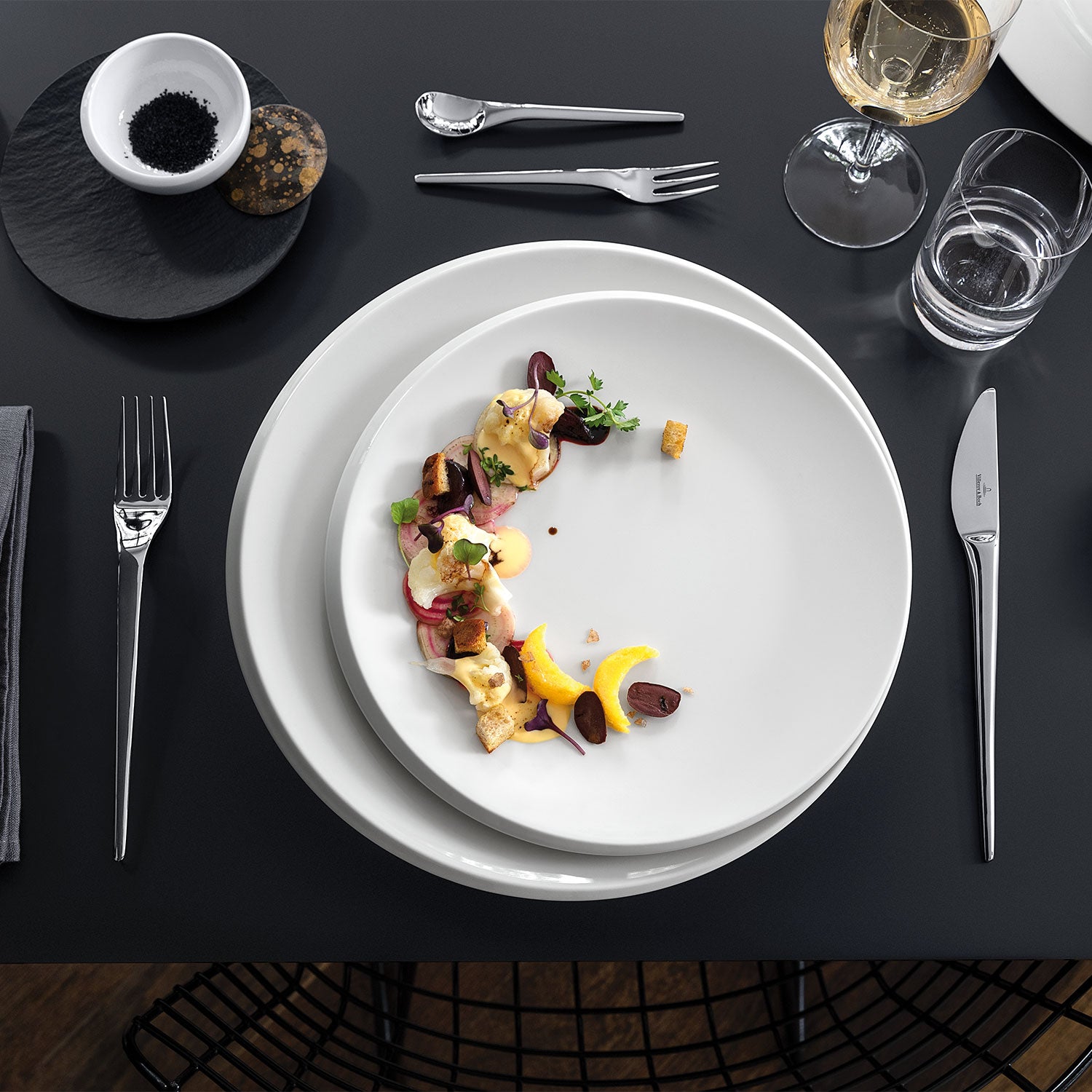 Villeroy &amp; Boch NewMoon Set of 6 Dinner Plates, 27 cm, white