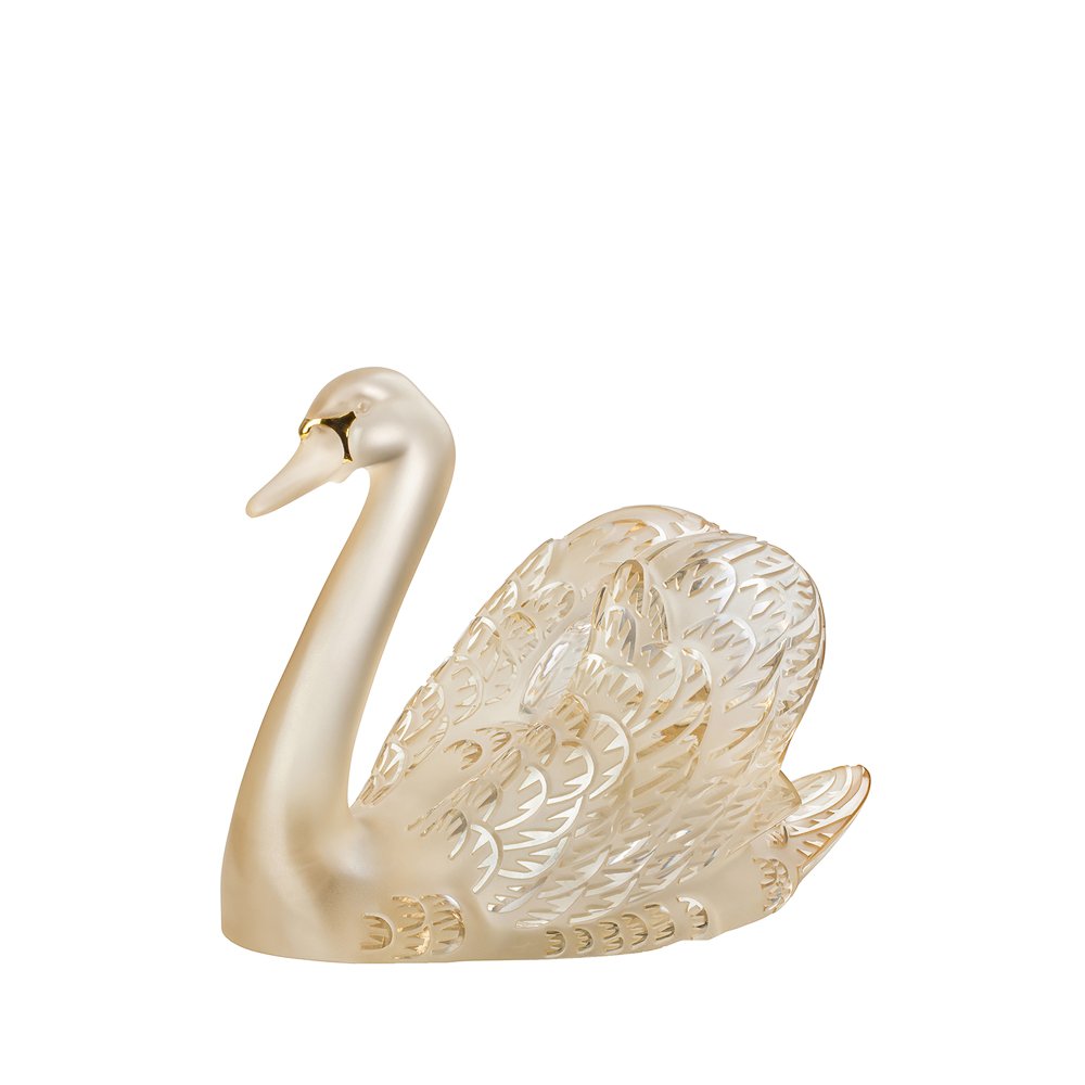 Lalique Swan Head High Sculpture