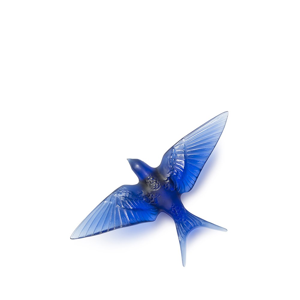 Lalique Swallow Wings Down Wall Sculpture
