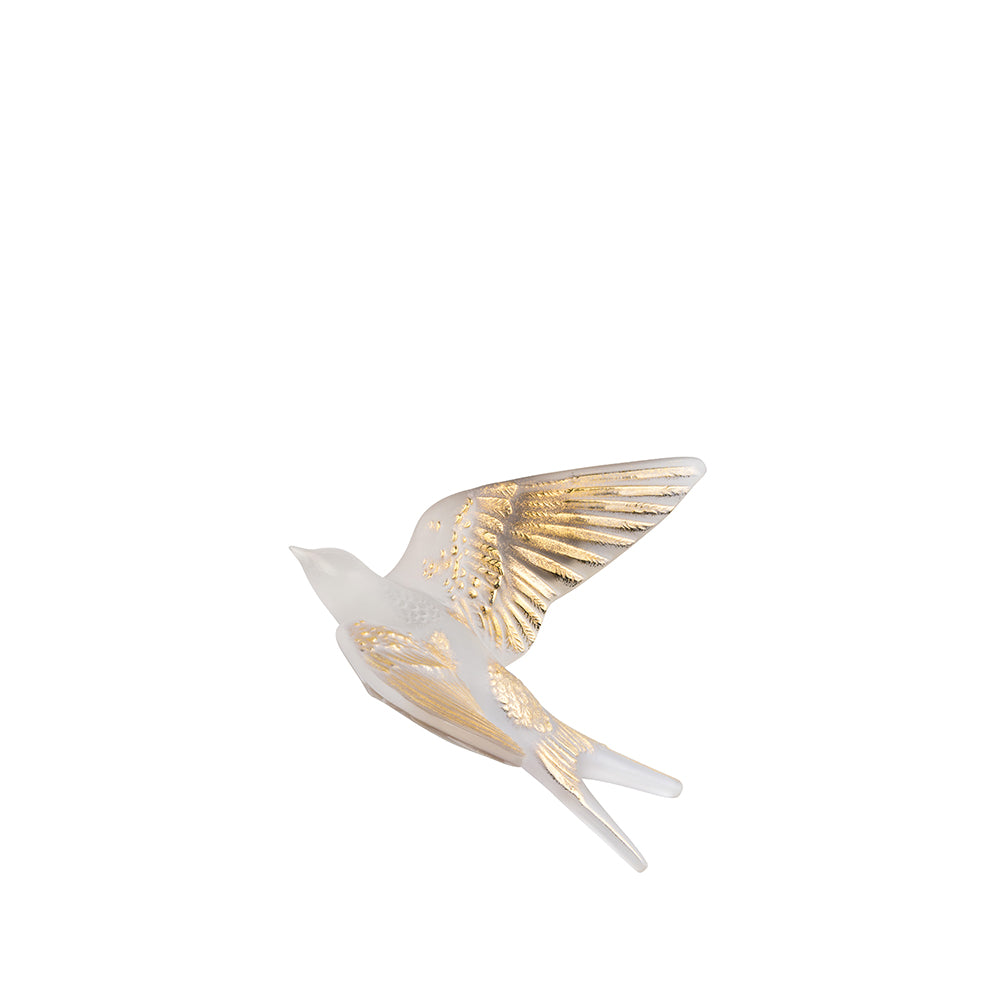 Lalique Rondine Wings Up Wall Scultura