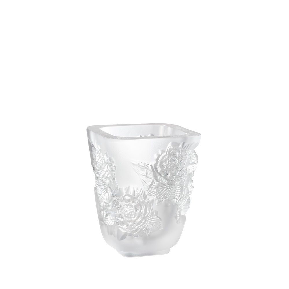 Lalique Vaso Pivoines Vase Small Size
