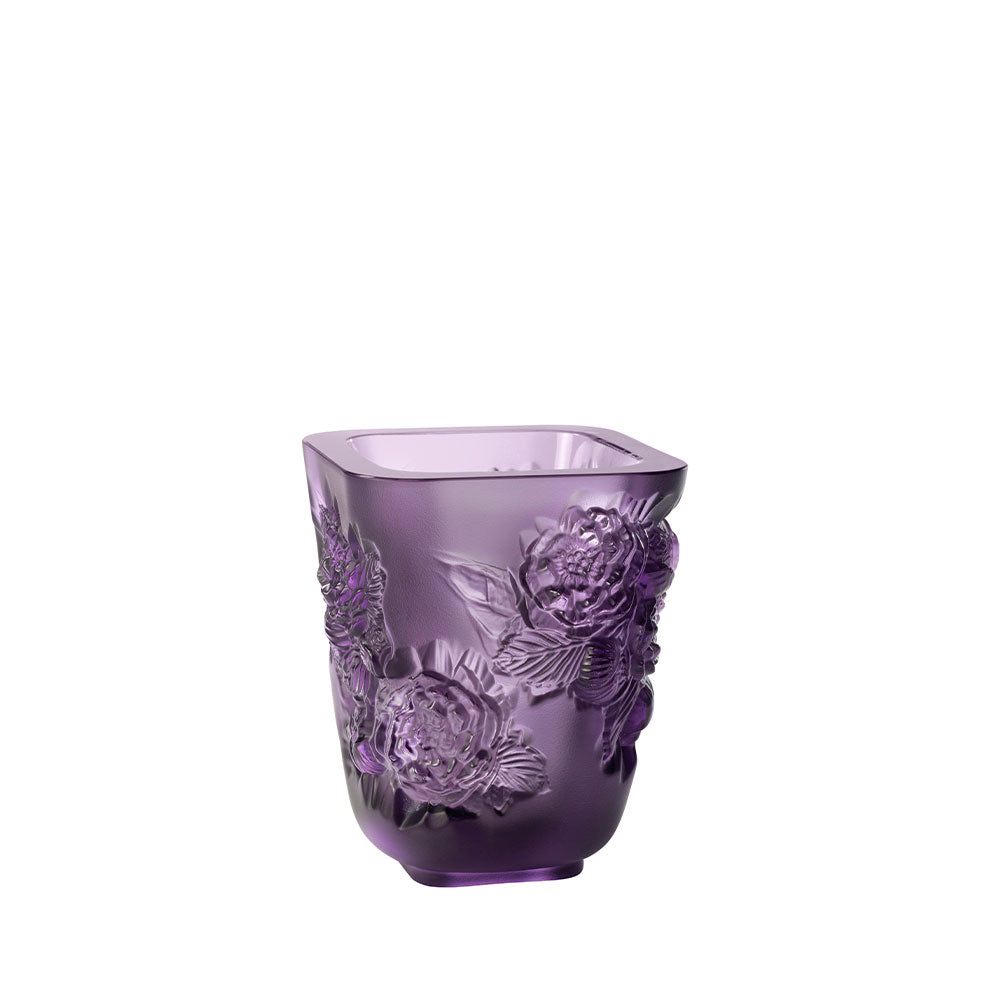 Lalique Vase Pivoines Vase Kleine Größe