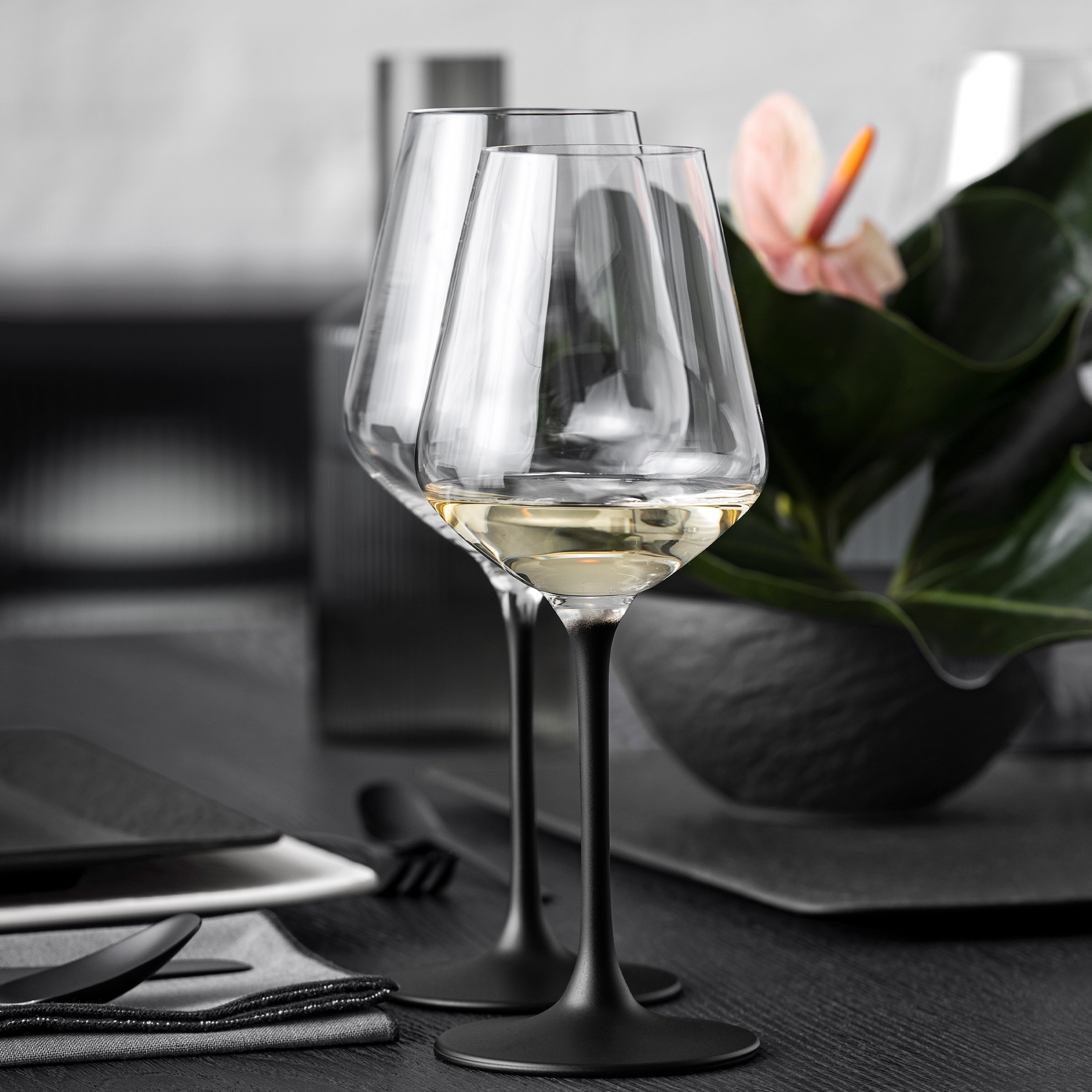 Villeroy & Boch Manufacture Rock bicchiere da vino bianco, 4 pezzi, 380 ml
