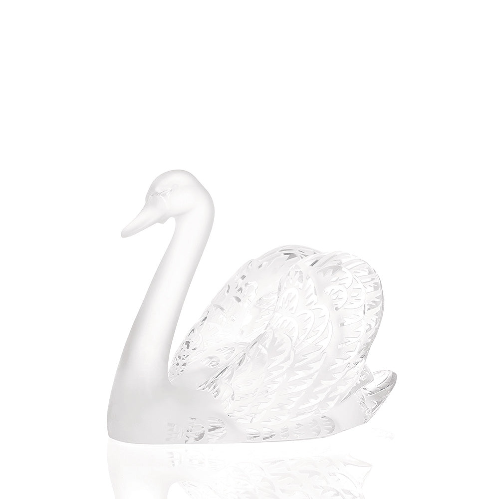 Lalique Swan Head High Sculpture