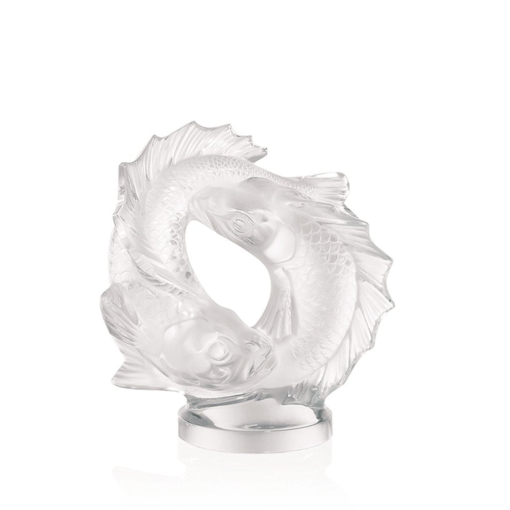 Lalique Doppio Pesce Scultura