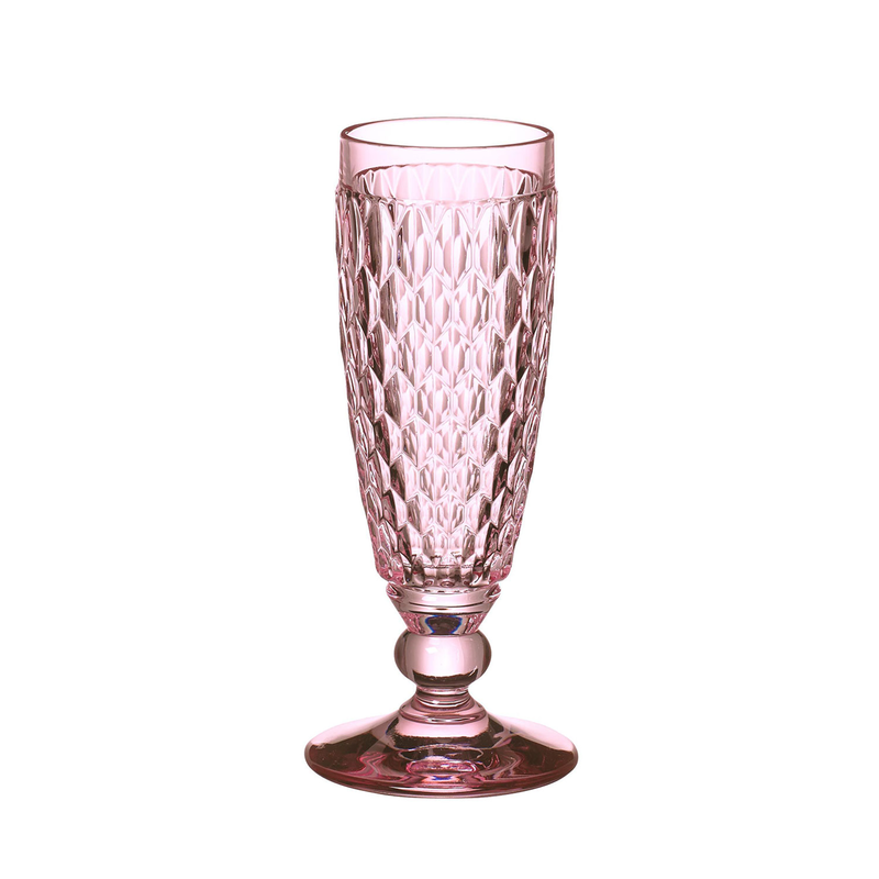 Villeroy &amp; Boch Boston Colored Set of 4 Champagne flutes, pink
