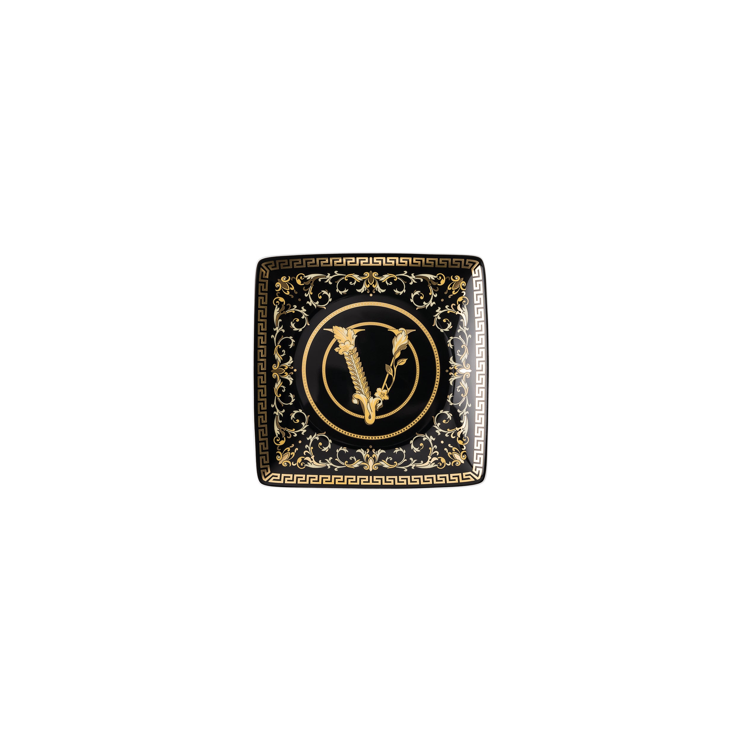 Versace Virtus Gala Flache quadratische Schüssel, 12 cm