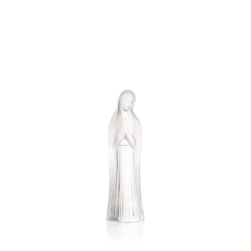 Lalique Virgin with Clasped Hands Sculpture