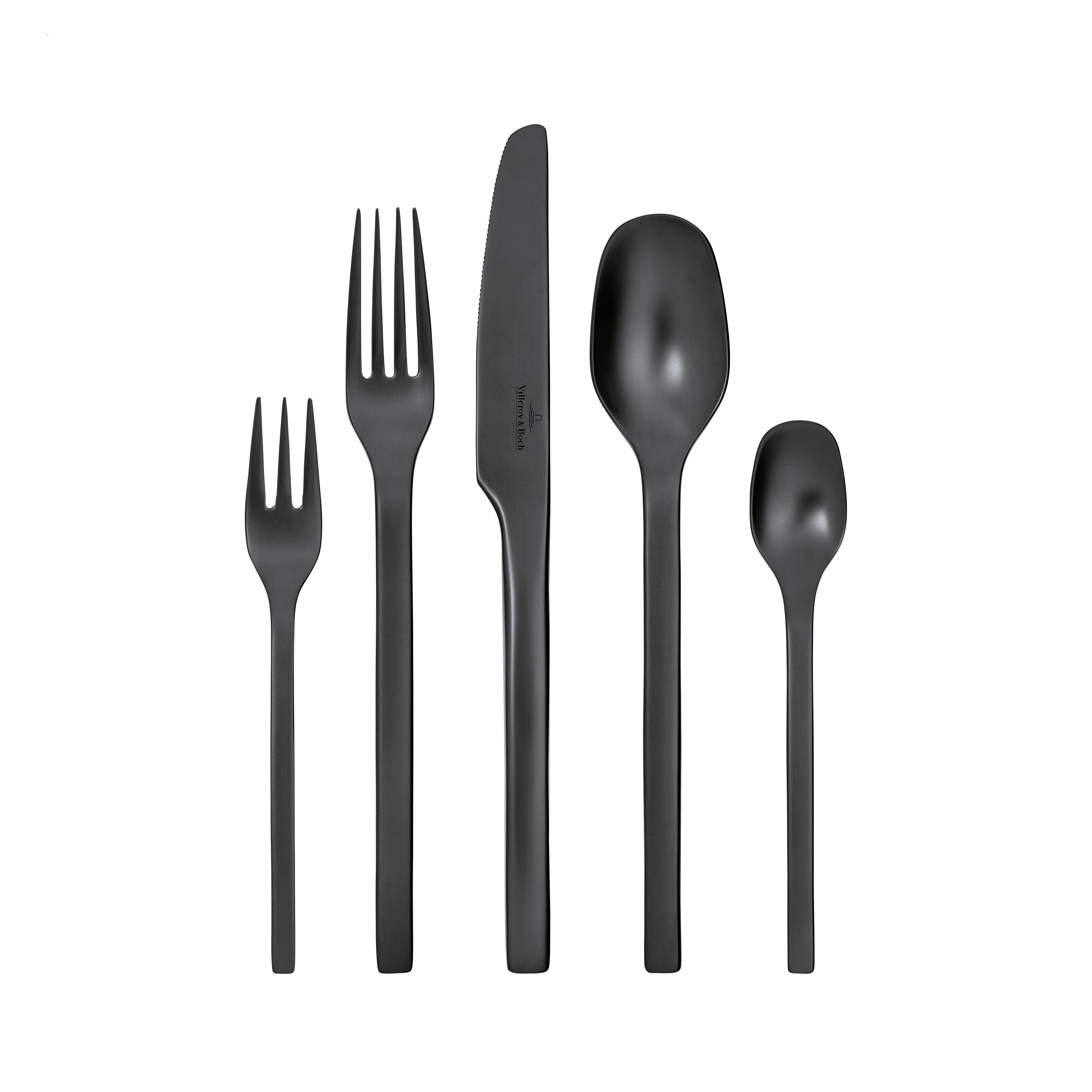 Villeroy &amp; Boch Manufacture Rock table cutlery, for 4 people, 20 pieces, black