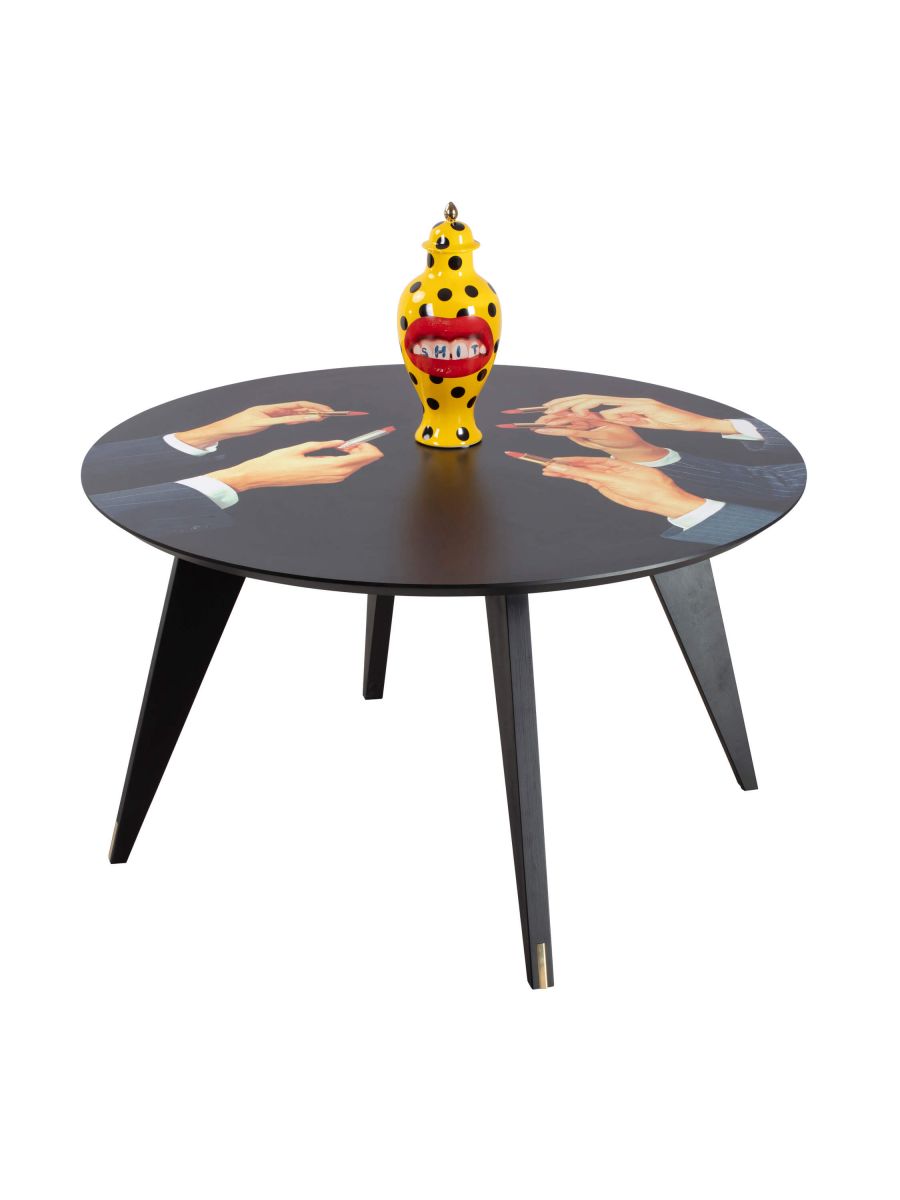 Seletti Toiletpaper Home Round table in wood