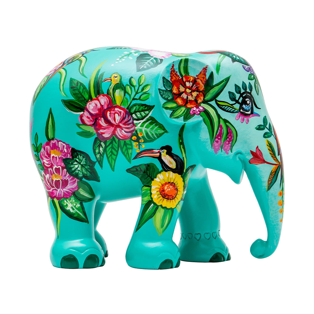 Elephant Parade Tropical Floral Hand Painted Baby Elephant