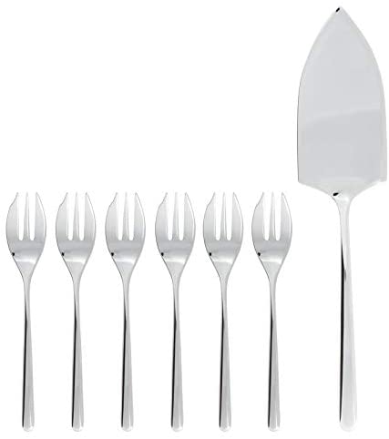 Sambonet Linear Set 6 cake forks and cake shovel