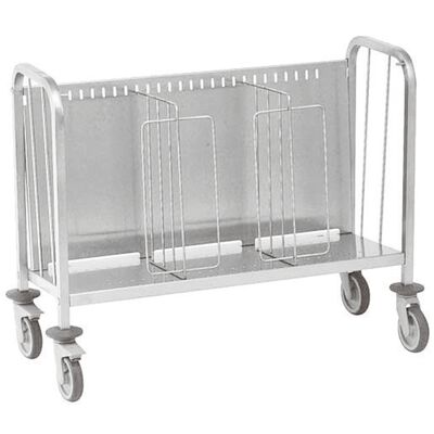 Paderno Stainless steel dish trolley