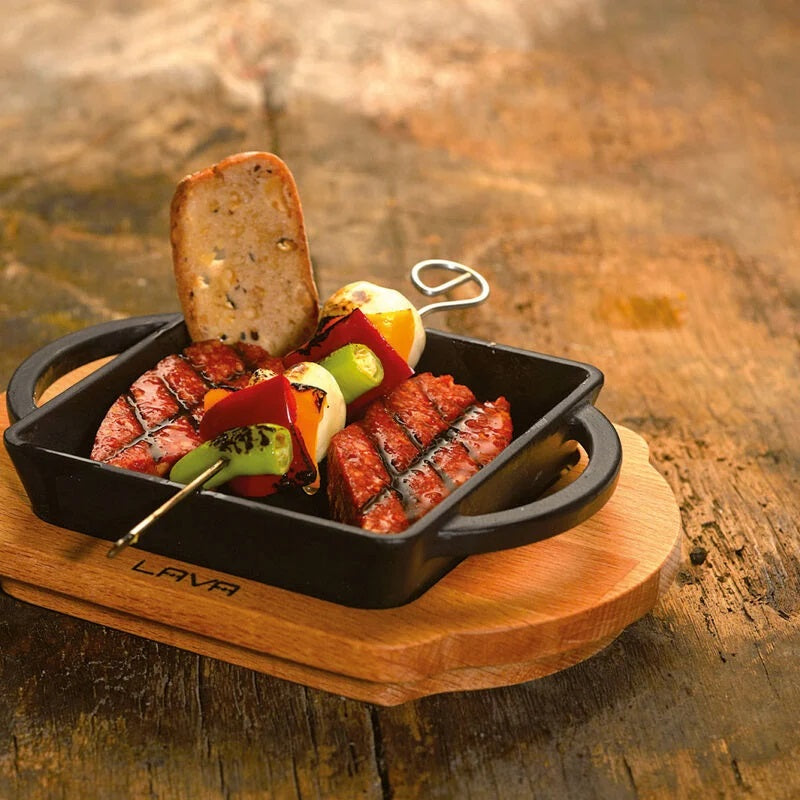 Paderno Grill pan with enamelled cast iron support