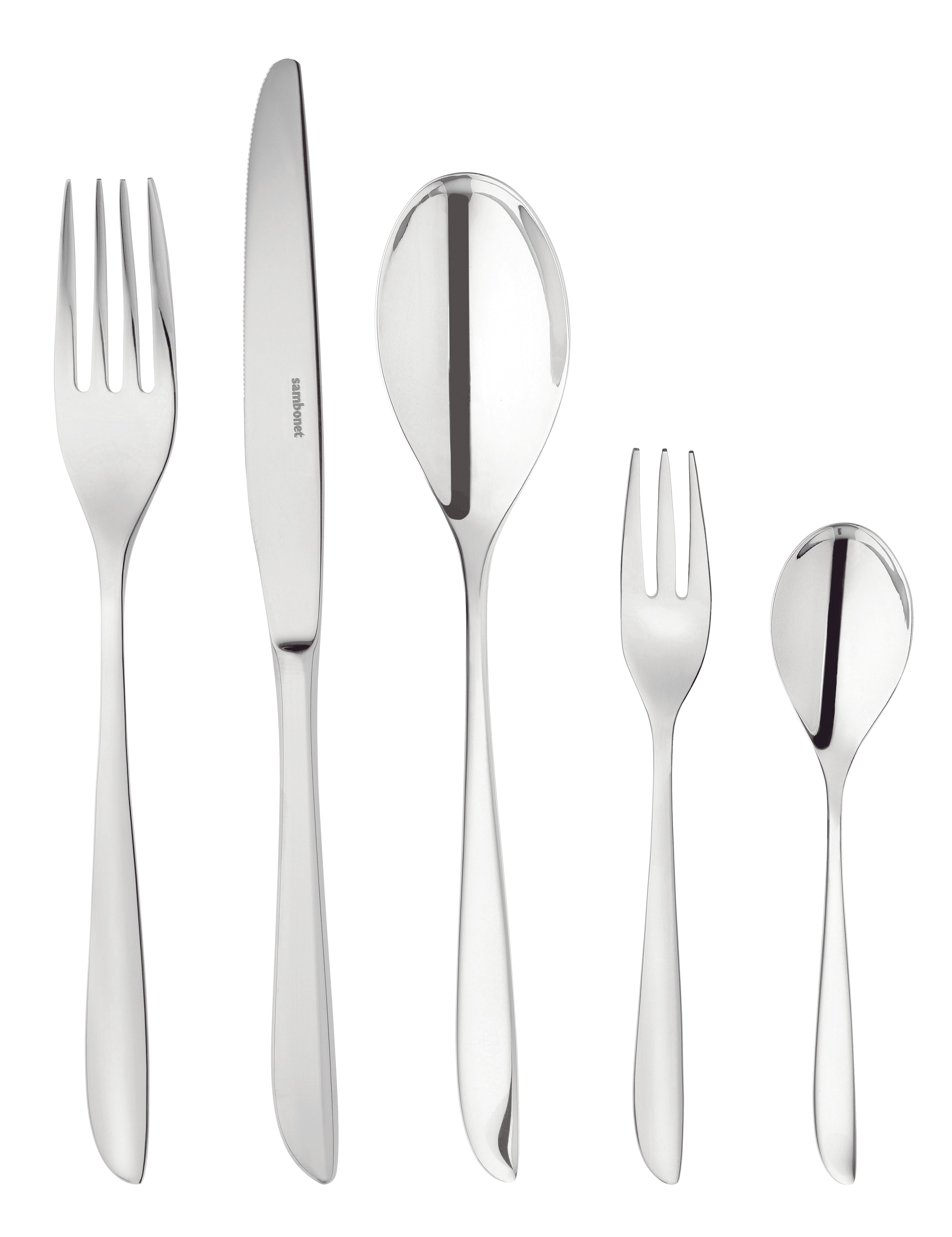 Sambonet Leaf Monobloc 60-piece set in stainless steel for 12 people