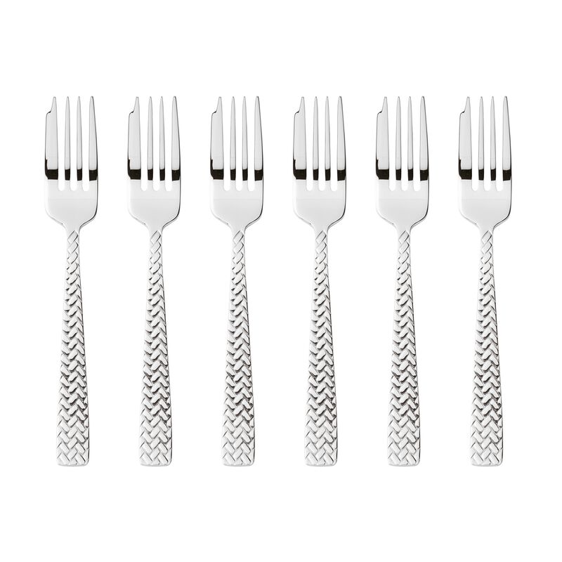 Sambonet Cortina Set of 6 Dessert Forks in Stainless Steel