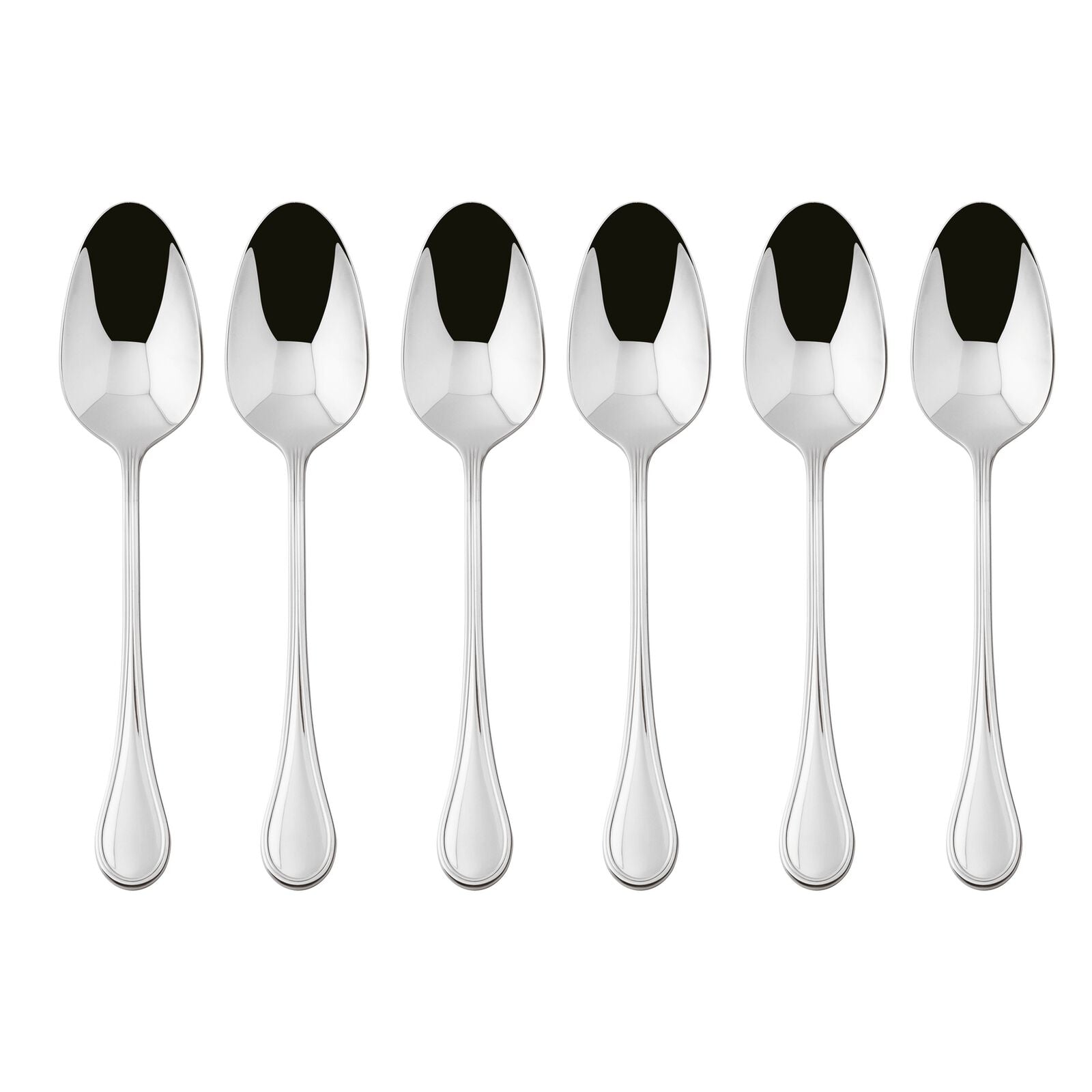 Sambonet Royal Set 6 Moka Spoons in Stainless Steel