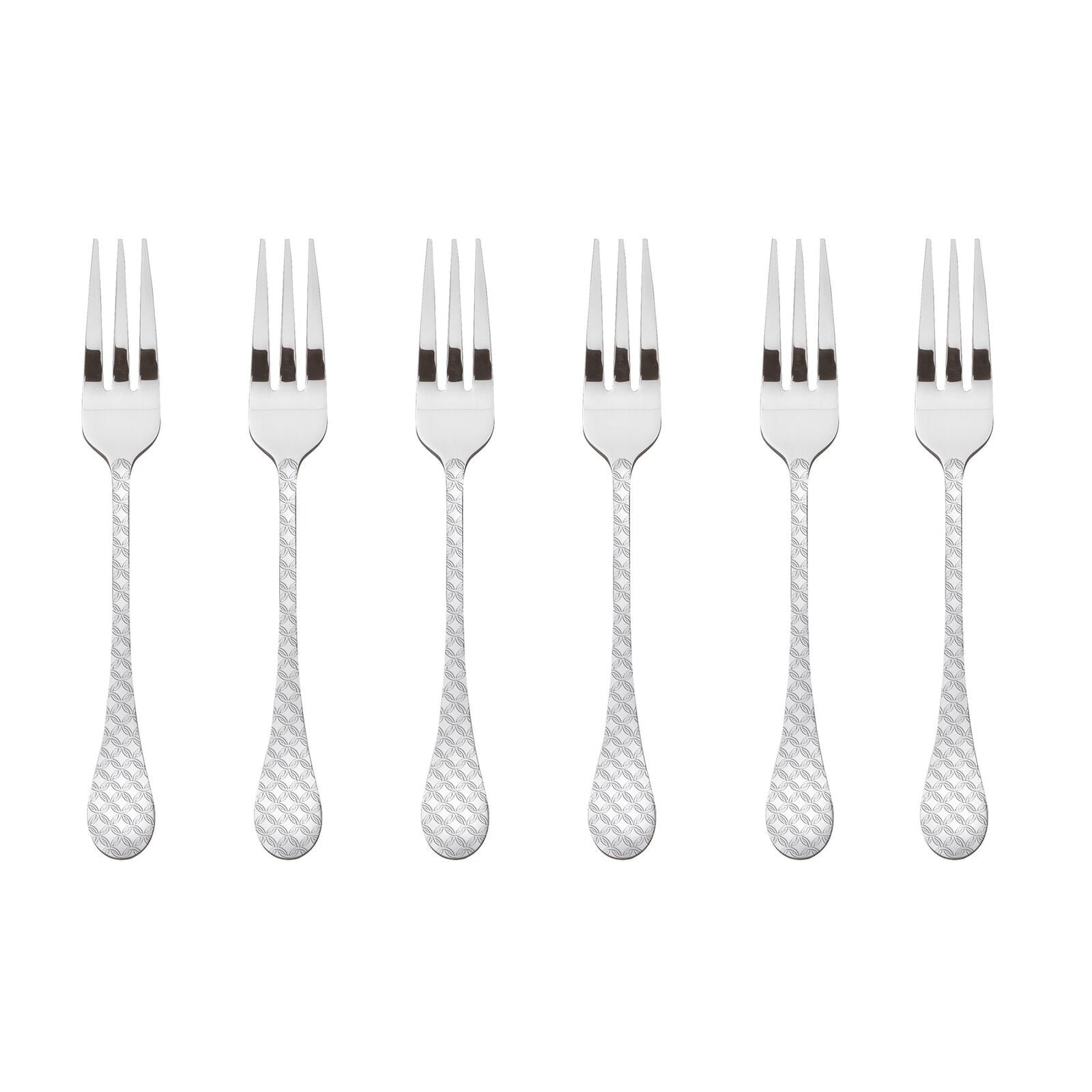Sambonet Taormina Set of 6 Dessert Forks in Stainless Steel