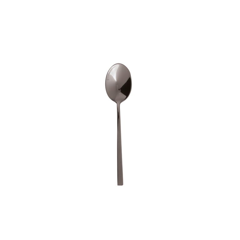 Sambonet Linea Q PVD Black Moka Spoon with glossy PVD finish