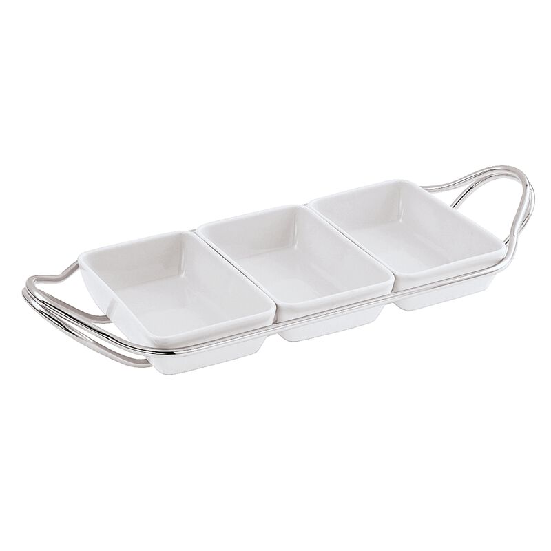 Sambonet New Living Hors d'oeuvre dish cm 36 with Stainless steel support