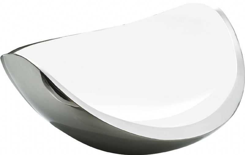 BUGATTI, Lullaby, Centerpiece and fruit bowl in Stainless Steel, White