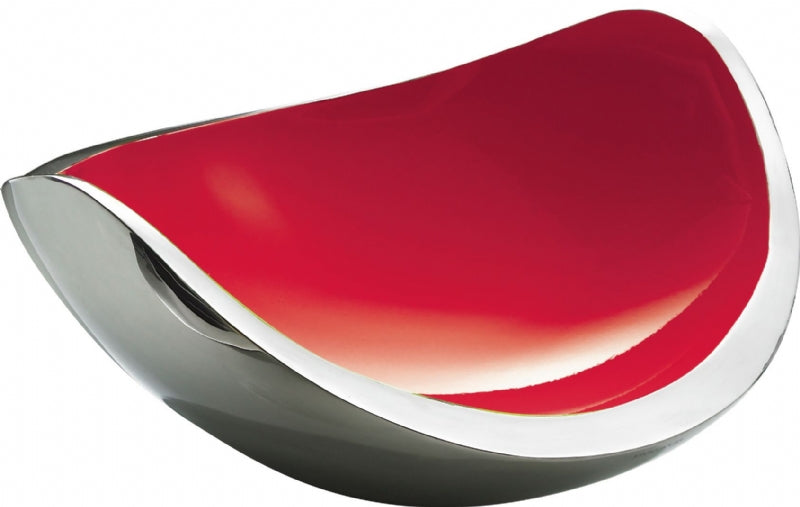 BUGATTI, Lullaby, Centerpiece and fruit bowl in Stainless Steel, Red