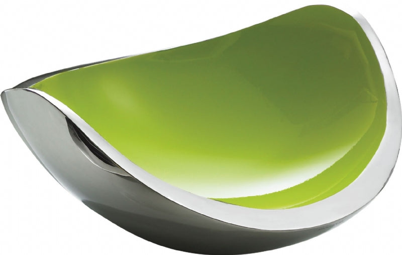BUGATTI, Lullaby, Centerpiece and fruit bowl in Stainless Steel, Green Apple