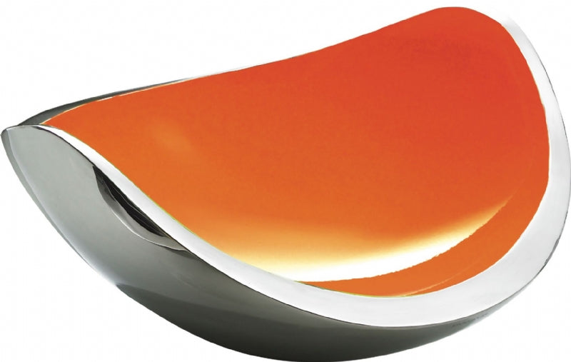 BUGATTI, Lullaby, Centerpiece and fruit bowl in Stainless Steel, Orange