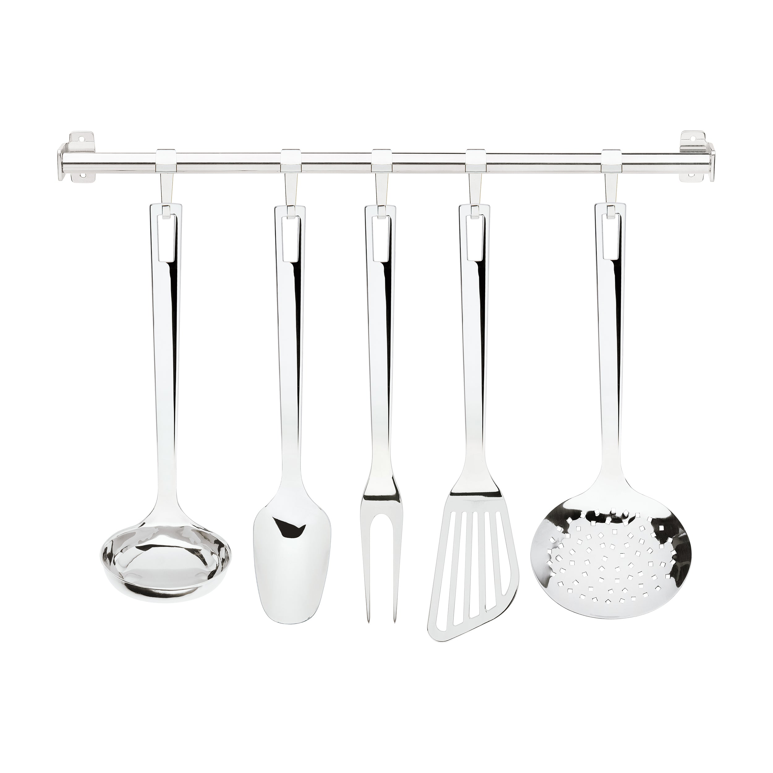 Giannini Factotum Set 6 pieces with hanging bar 18/10 stainless steel
