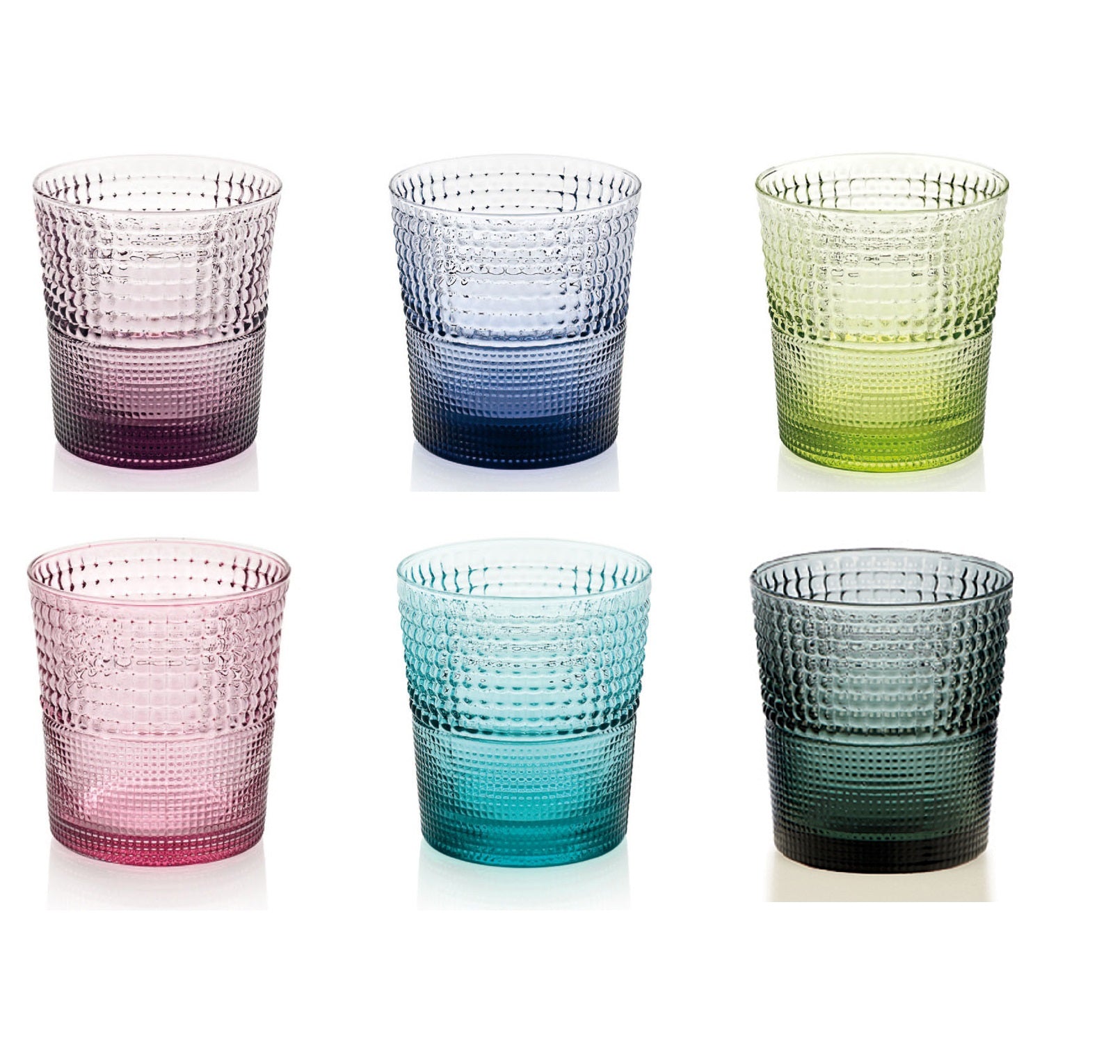 IVV Speedy Set 6 water glasses assorted colors, cl 28