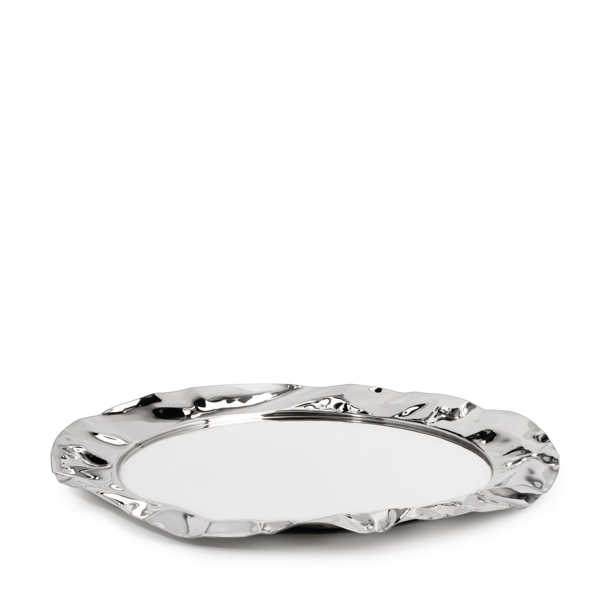 Alessi Foix Round tray in steel