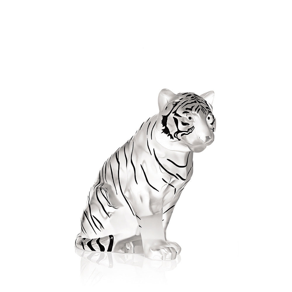 Lalique Tiger Sitting Sculpture