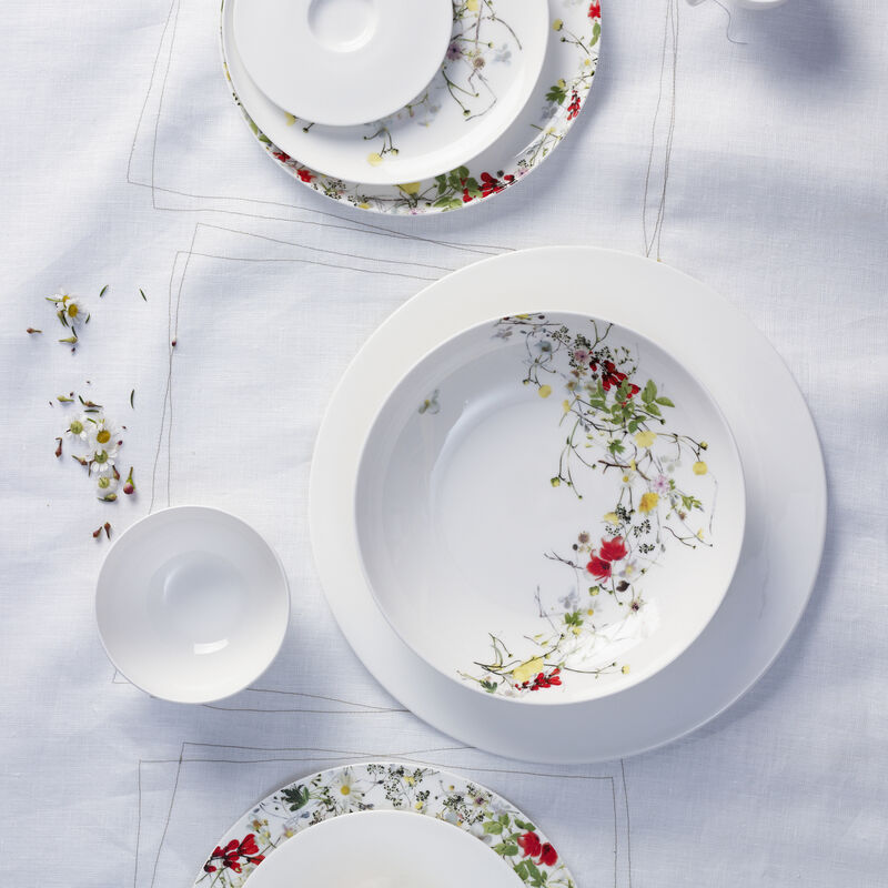 Rosenthal Brillance Fleurs Sauvages Dinner Plate with brim 23 cm, Set of 6