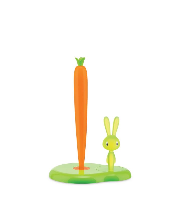 Alessi Bunny & Carrot Portarotolo da cucina, Verde