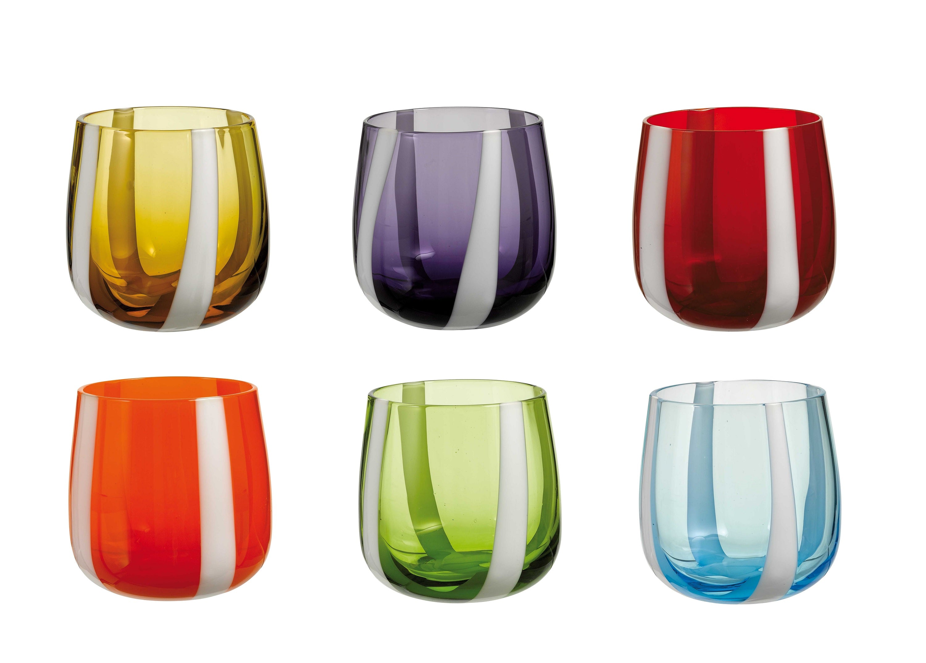 Onlylux Barilotto Set mit 6 Gläsern, verschiedene Farben