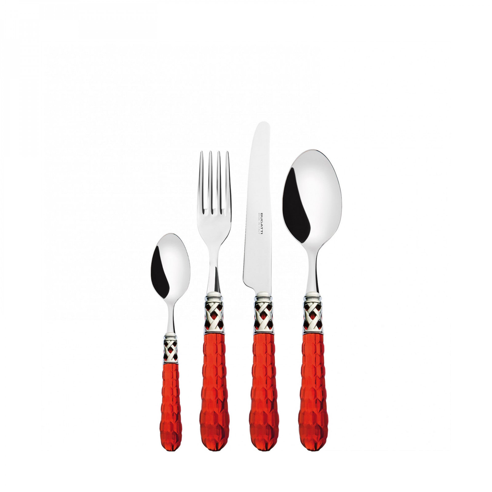 BUGATTI, Bohemia, 24-piece cutlery set in 18/10 stainless steel, chromed ring. Packaged in a Compact lithographed box