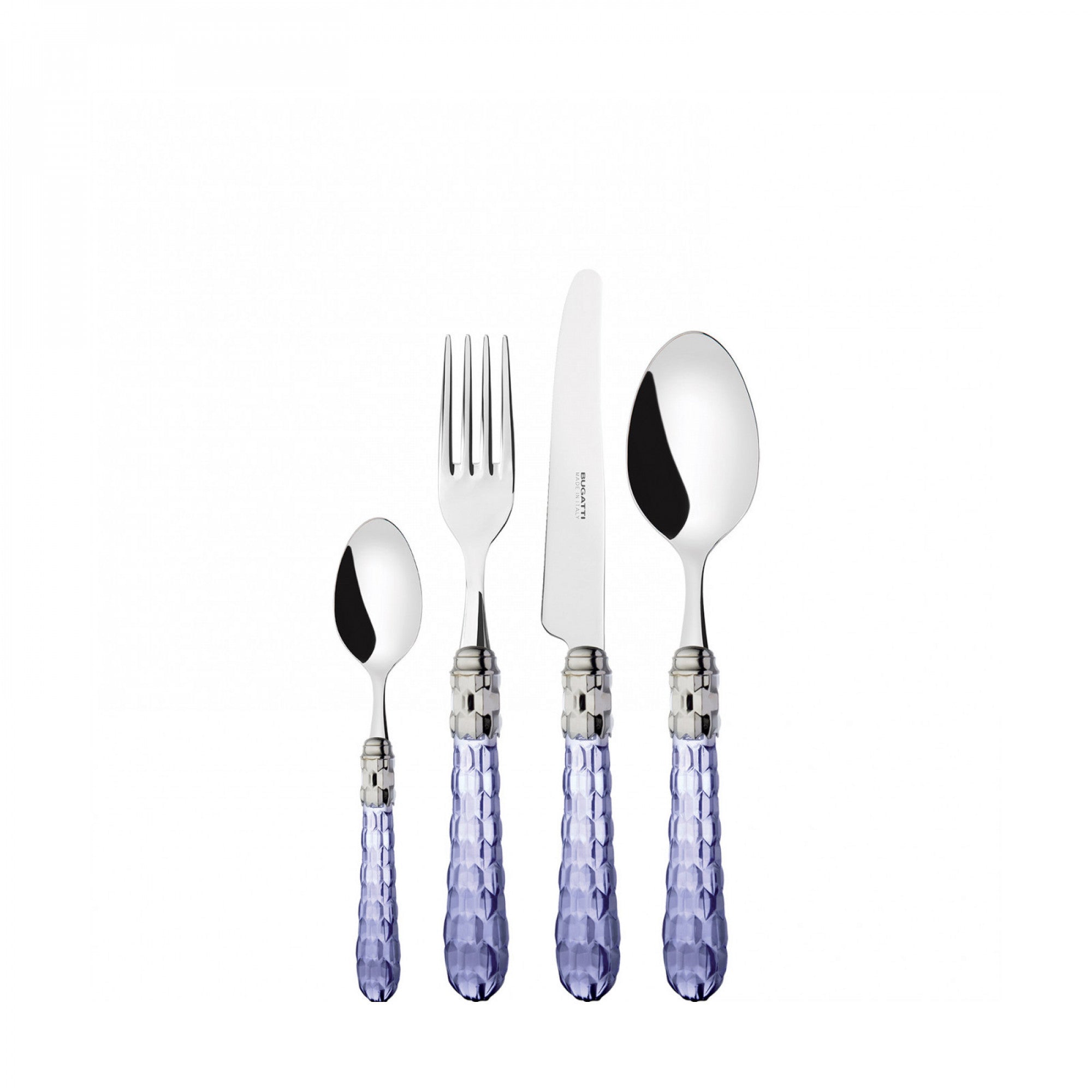 BUGATTI, Cristallo, 24-piece cutlery set in 18/10 stainless steel, chromed ring. Packed in Gallery box