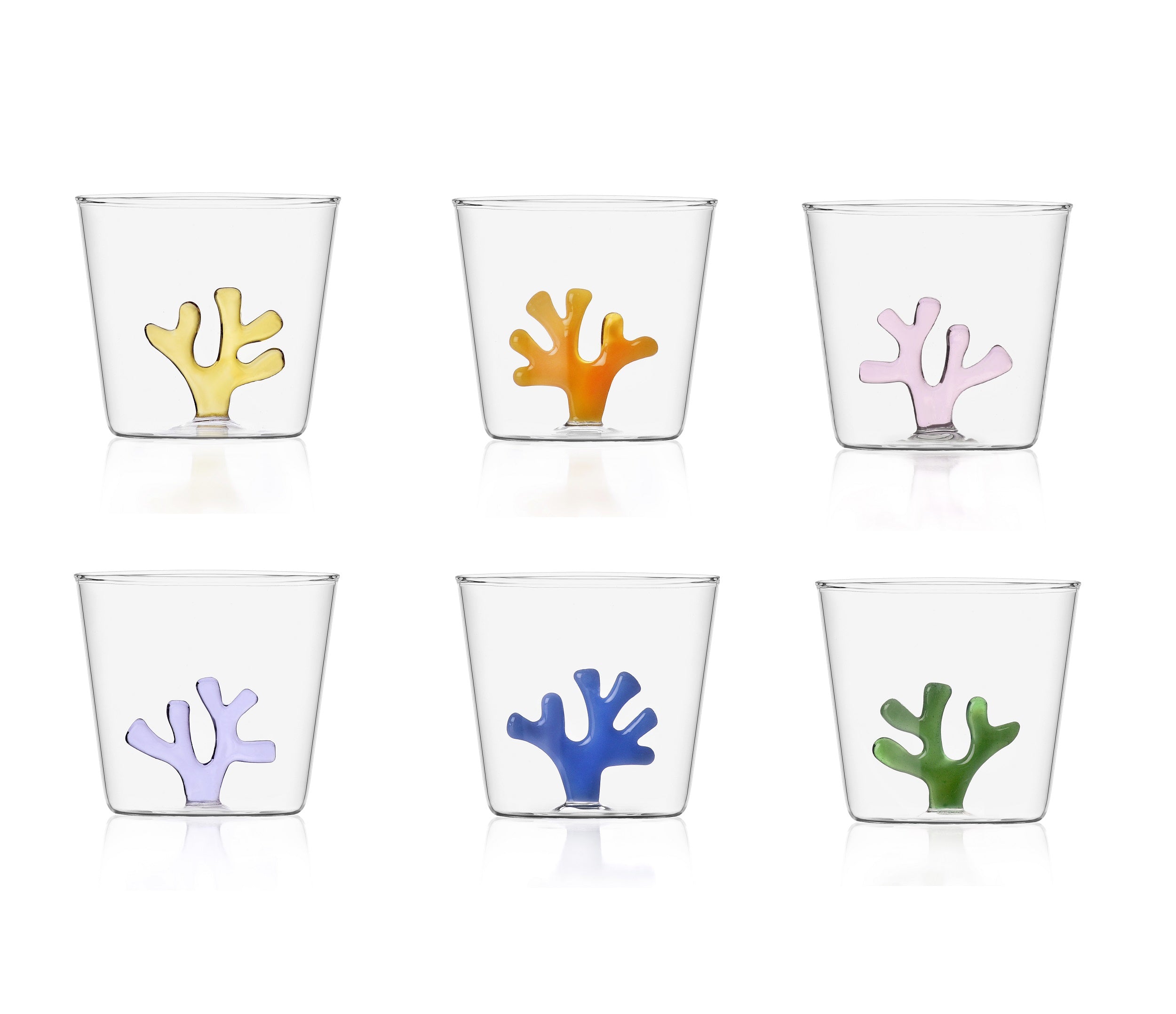 Ichendorf Coral Reef Set 6 Water Glasses assorted decorations