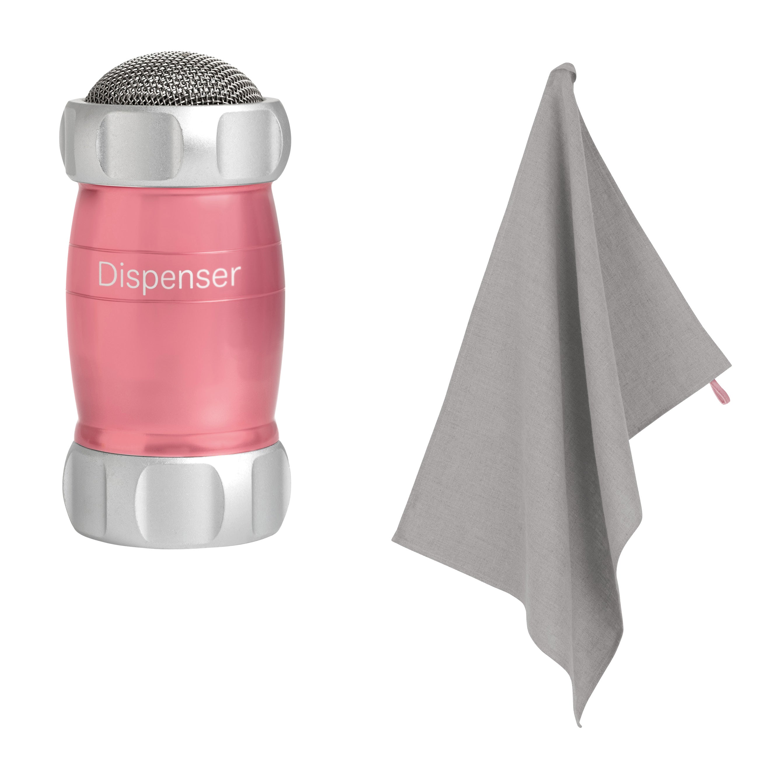 Marcato Flour Spreader Dispenser with Tea Towel, Rosa Komen