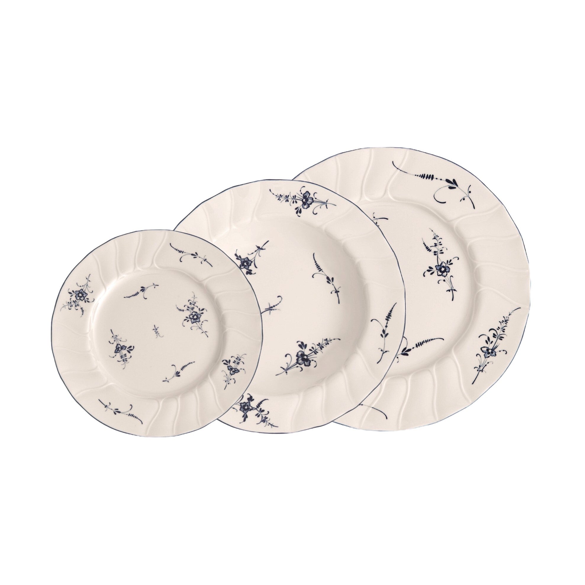 Villeroy &amp; Boch Old Luxembourg 18-piece set for 6 people, consisting of: 6 dinner plates, 6 soup plates, 6 dessert plates