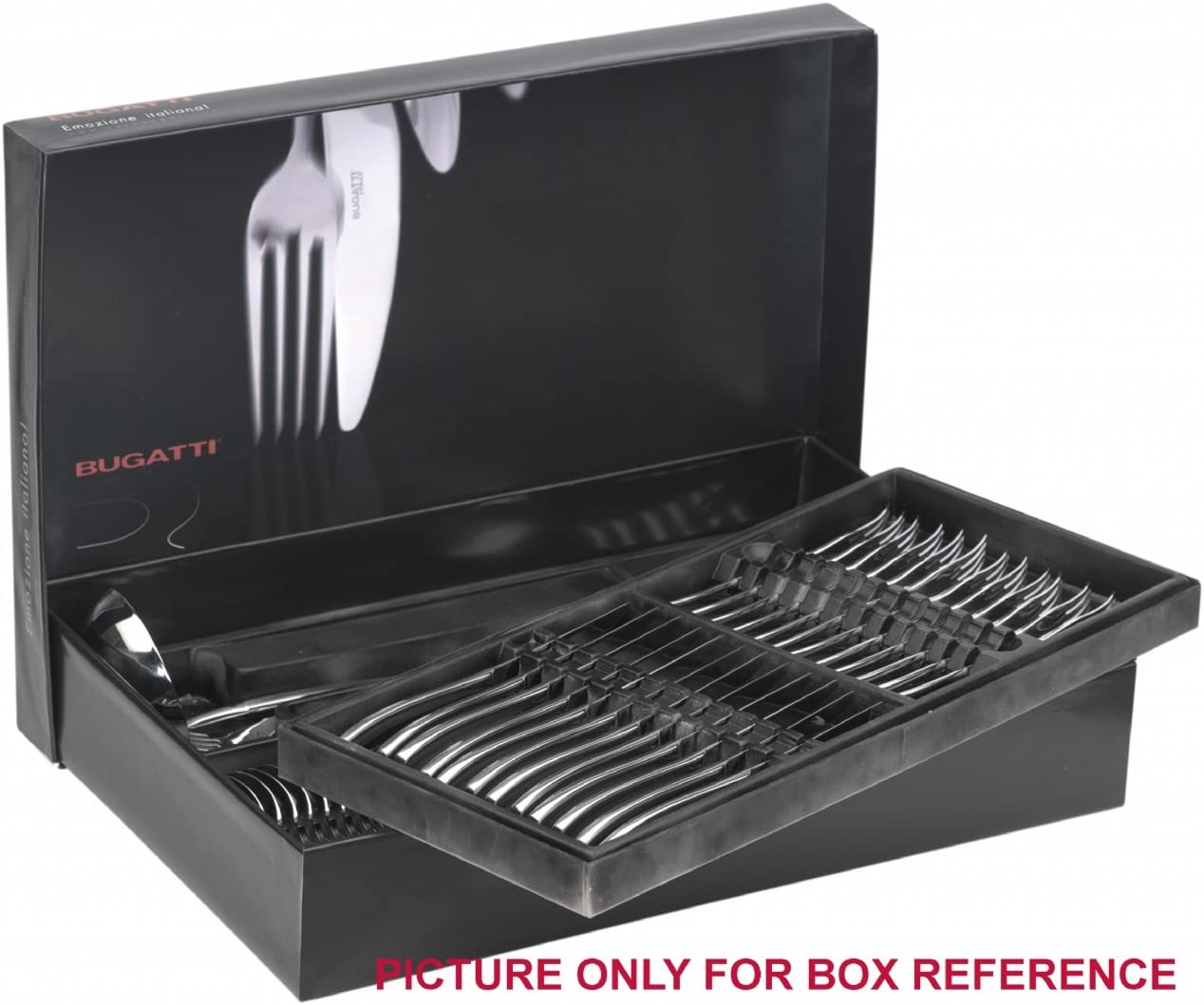 BUGATTI, Primula, 75-piece cutlery set in 18/10 stainless steel