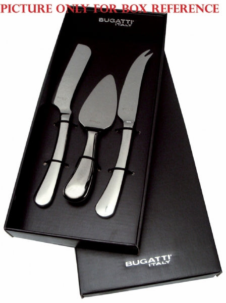 BUGATTI, Settimocielo, 3-piece cheese set in 18/10 stainless steel