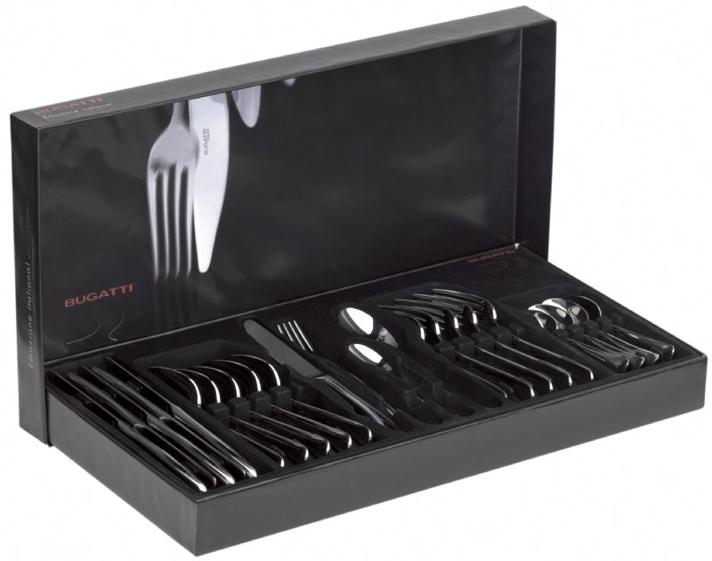 BUGATTI, Settimocielo, 30-piece cutlery set in 18/10 stainless steel