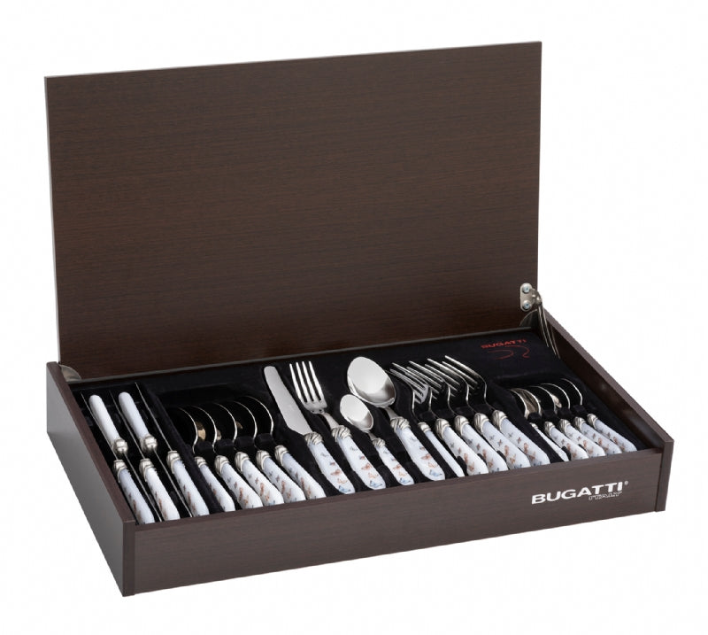 BUGATTI, Settimocielo, 24-piece cutlery set in 18/10 stainless steel
