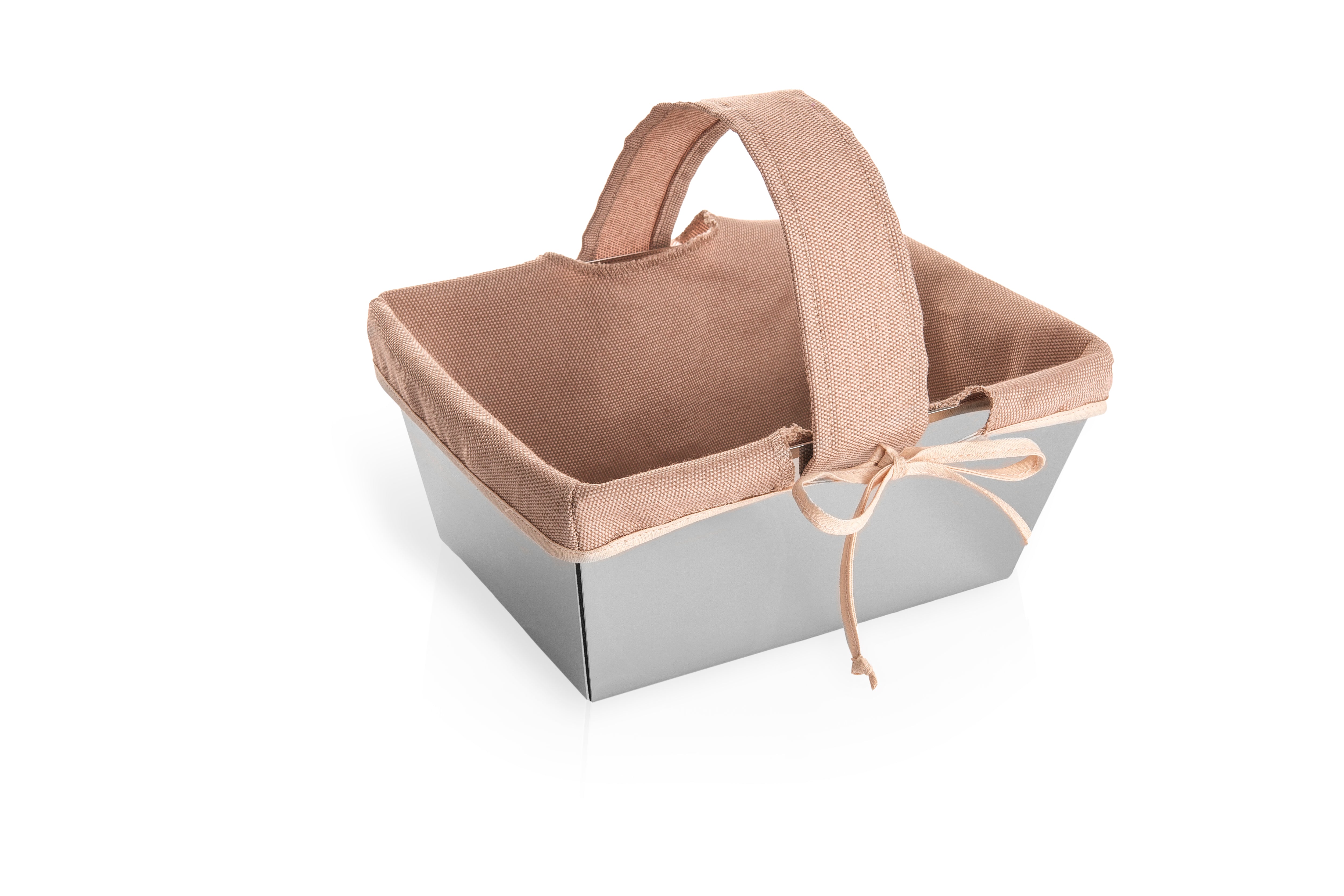 Elleffe Design Bread basket in stainless steel and fabric