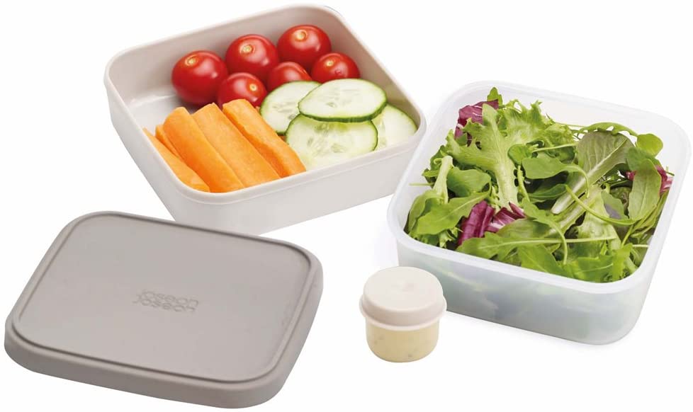 Joseph Joseph „Go Eat“ Salatbox Salathalter, Kunststoff, graue Farbe