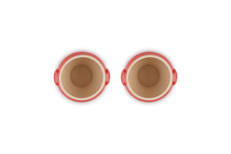 Le Creuset Set of 2 stoneware soup bowls, Cherry Red